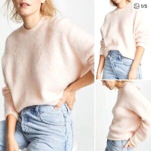 NEW VINCE LIGHT PINK MOHAIR BLEND SWEATER SIZE: M